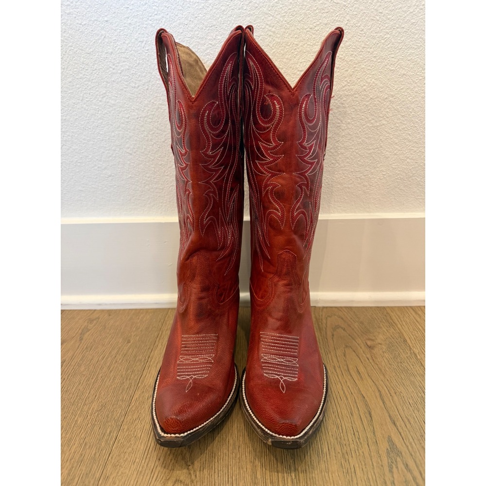 Idyllwind Women's Redhot Leather Cowboy Boots Snip Toe BIWFA22L106 6B - Picture 2 of 9